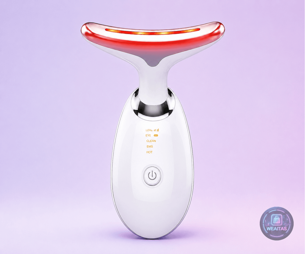 LumiGlow Pro™ - Masajeador Facial y Cuello con LED Antiedad
